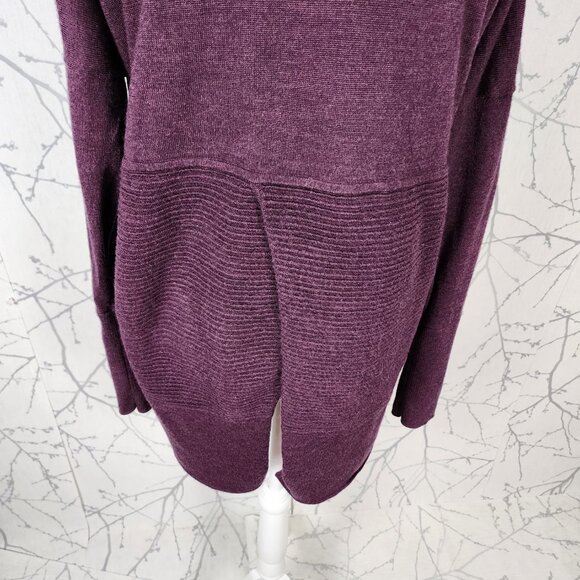 Lululemon Heathered Plum 100% Merino Wool Sit In Lotus Cardigan - Picture 6 of 7